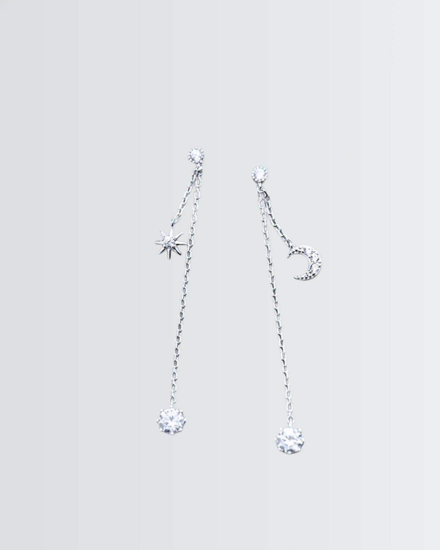 Eclipse Charm Earrings -  Silver Earrings by BLINGLANE