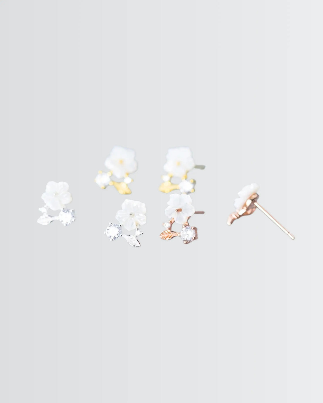 Efflorescence Mini Studs - Silver Earrings by BLINGLANE
