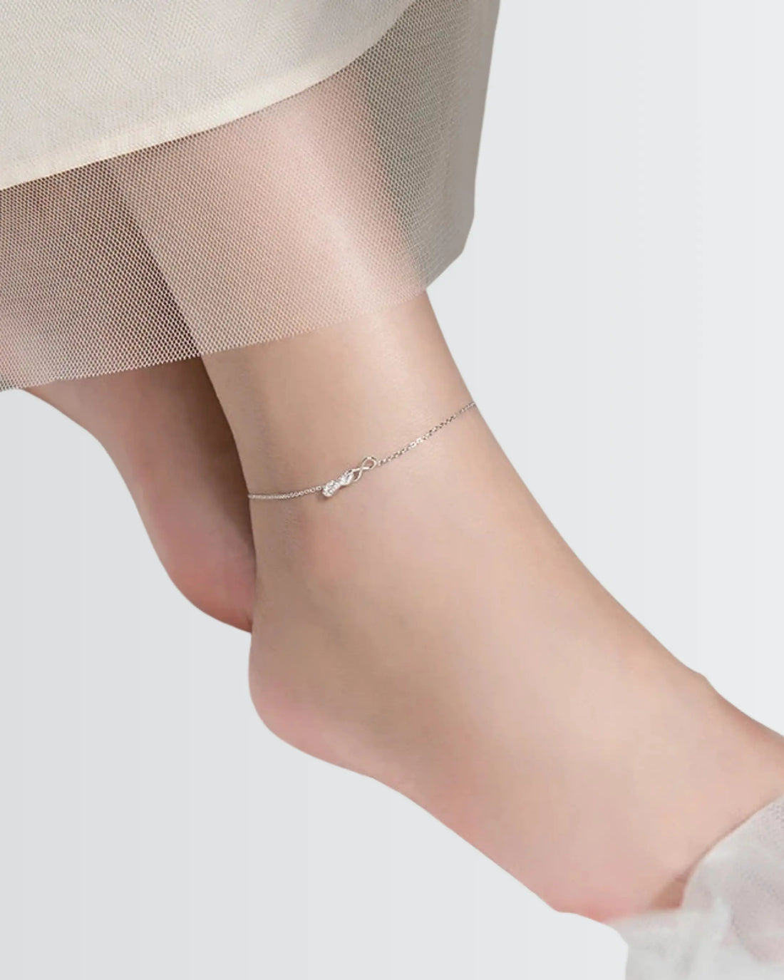 Endless Grace Infinity Anklet -  Silver Anklet by BLINGLANE