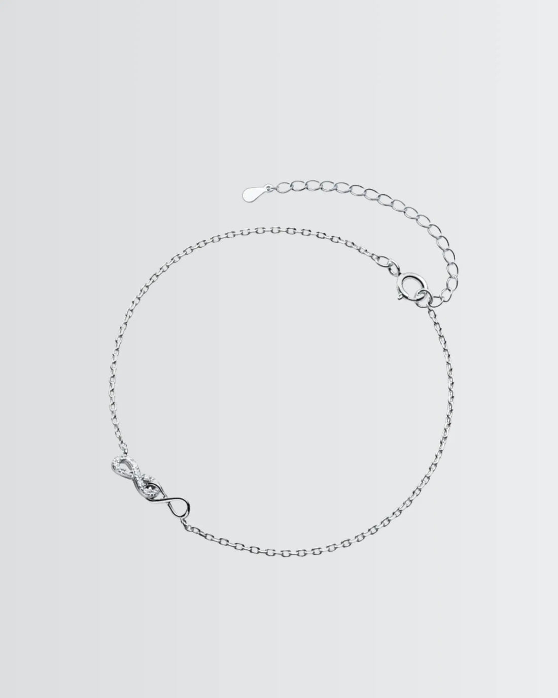 Endless Grace Infinity Anklet -  Silver Anklet by BLINGLANE