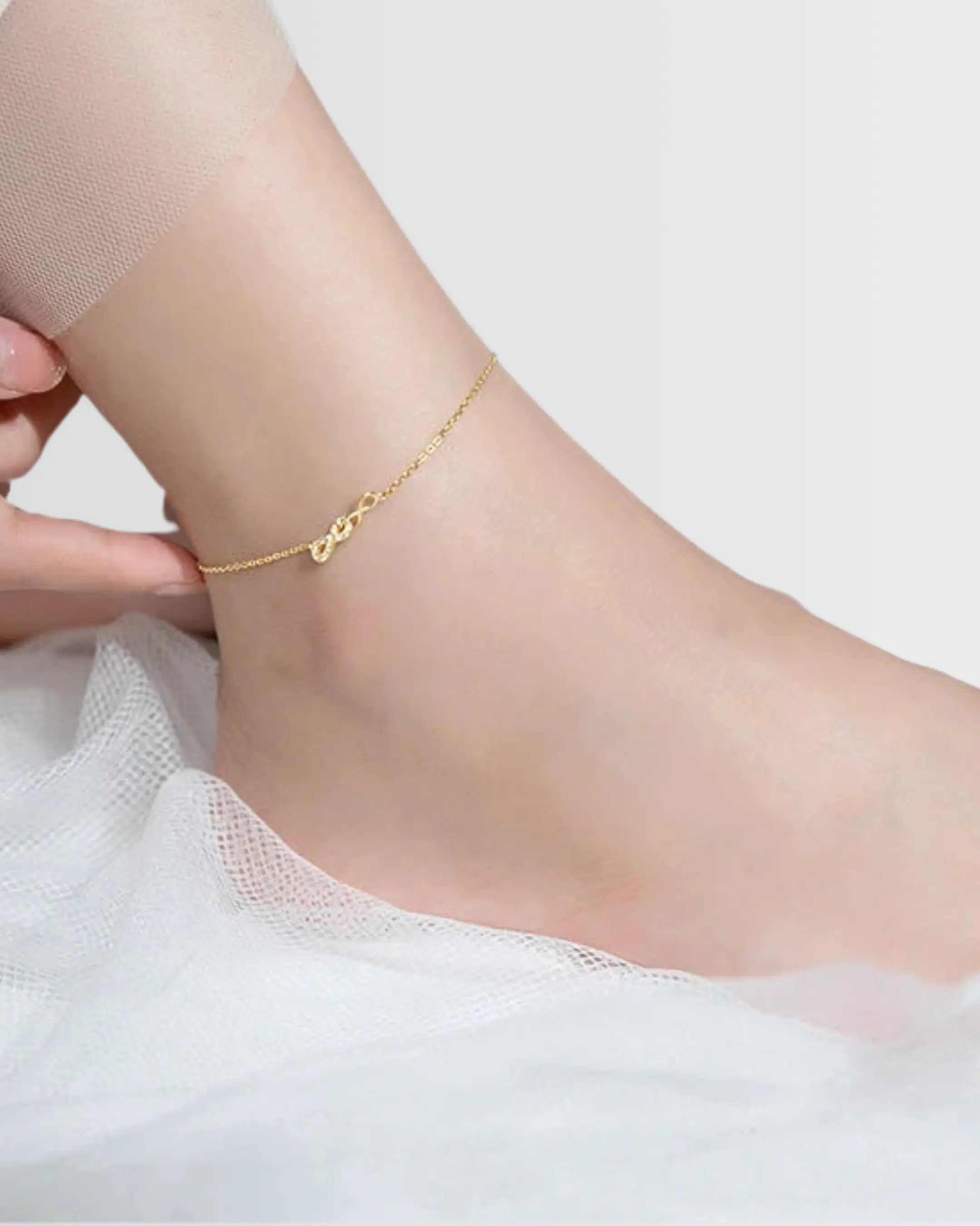 Endless Grace Infinity Anklet -  Silver Anklet by BLINGLANE
