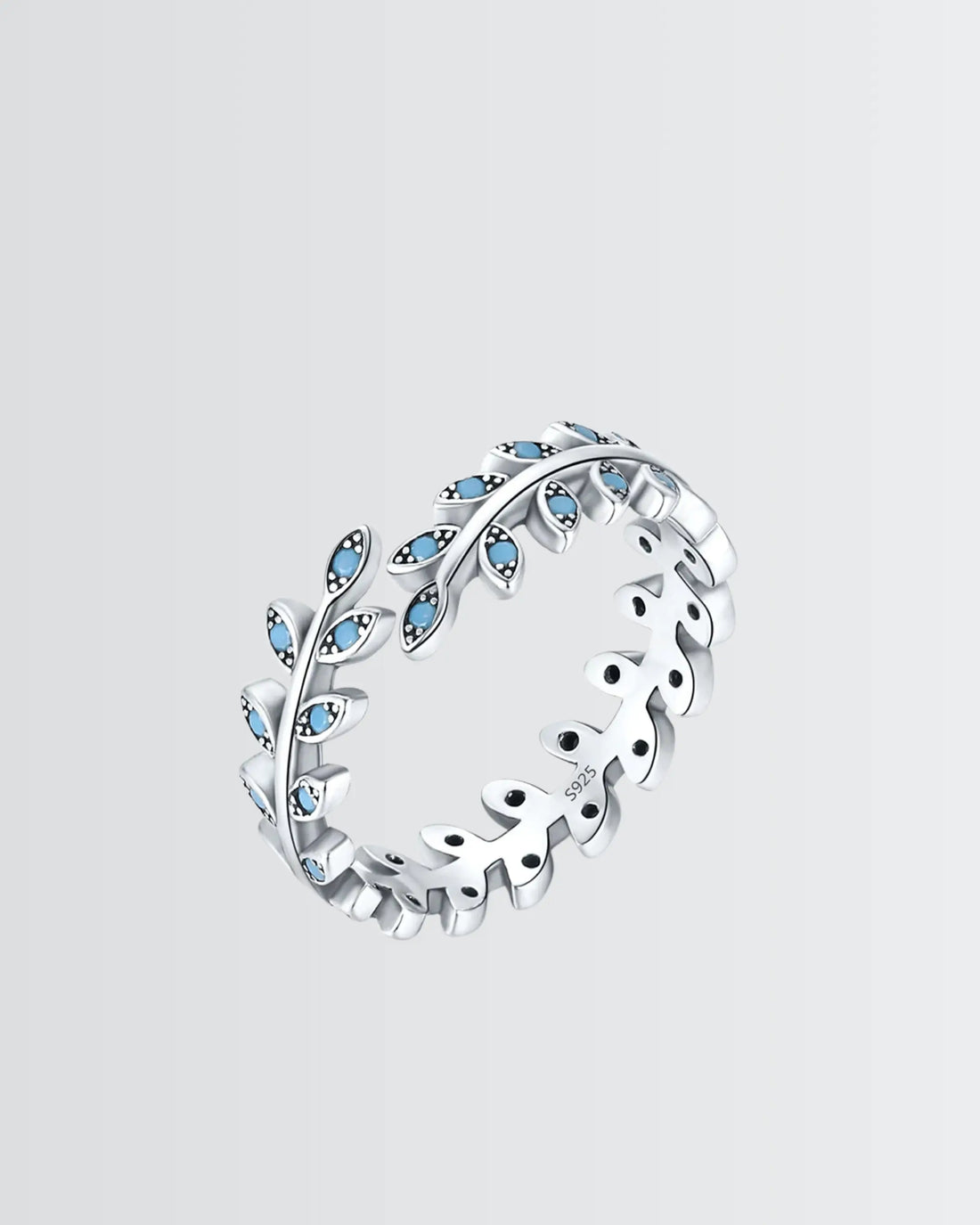 Everleaf Gem Ring -  Silver Ring by BLINGLANE