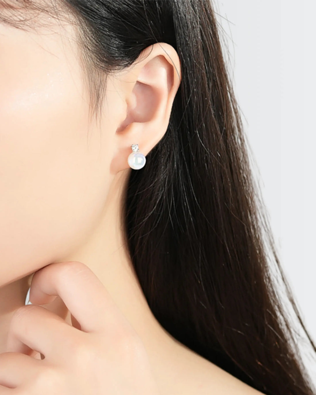 Everyday Elegance Pearl Studs -  Silver Earrings by BLINGLANE