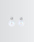 Everyday Elegance Pearl Studs -  Silver Earrings by BLINGLANE