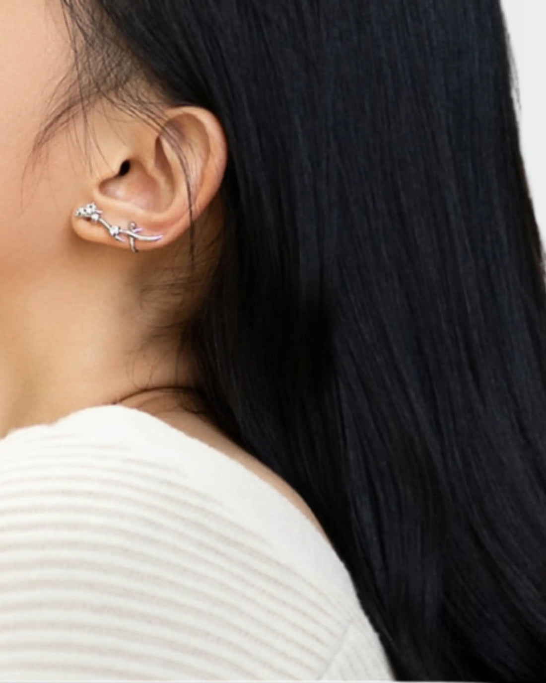Fierce Antlers Elite Earcuffs -  Silver Earrings by BLINGLANE