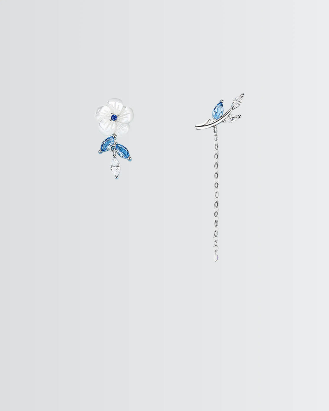 Floret Glow Elite Earrings - Silver Earrings by BLINGLANE