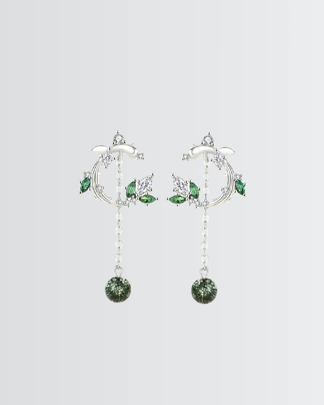 Forest Flow Tassel Earrings - Silver Earrings by BLINGLANE