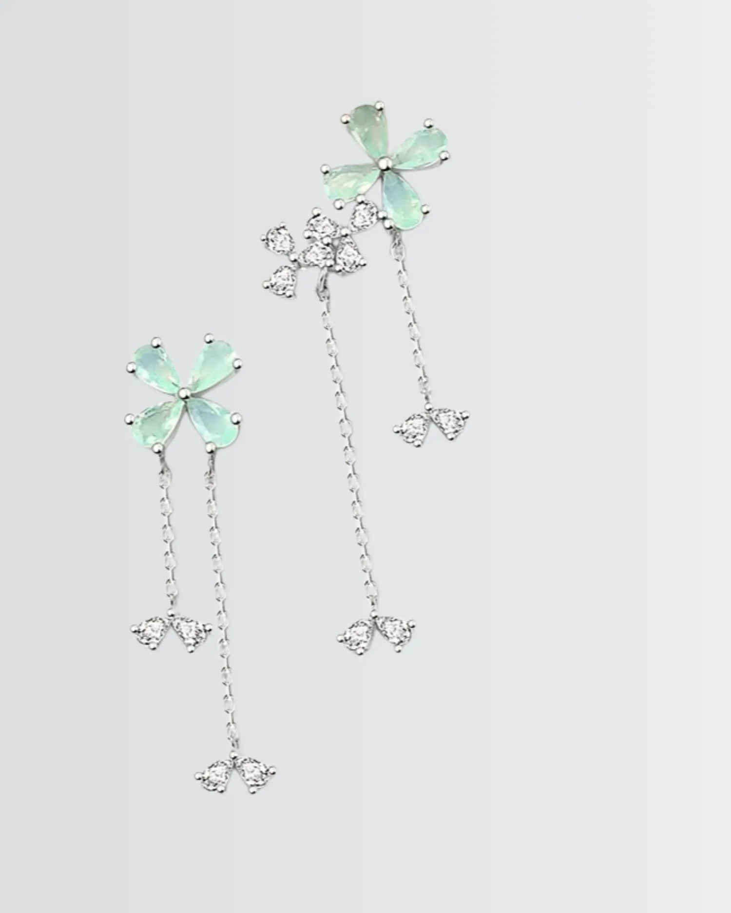 Forever Bloom Drop Earrings -  Silver Earrings by BLINGLANE