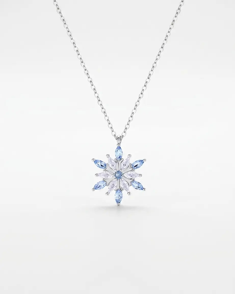 Frozen in Time Snowflake Necklace - Silver Necklace by BLINGLANE