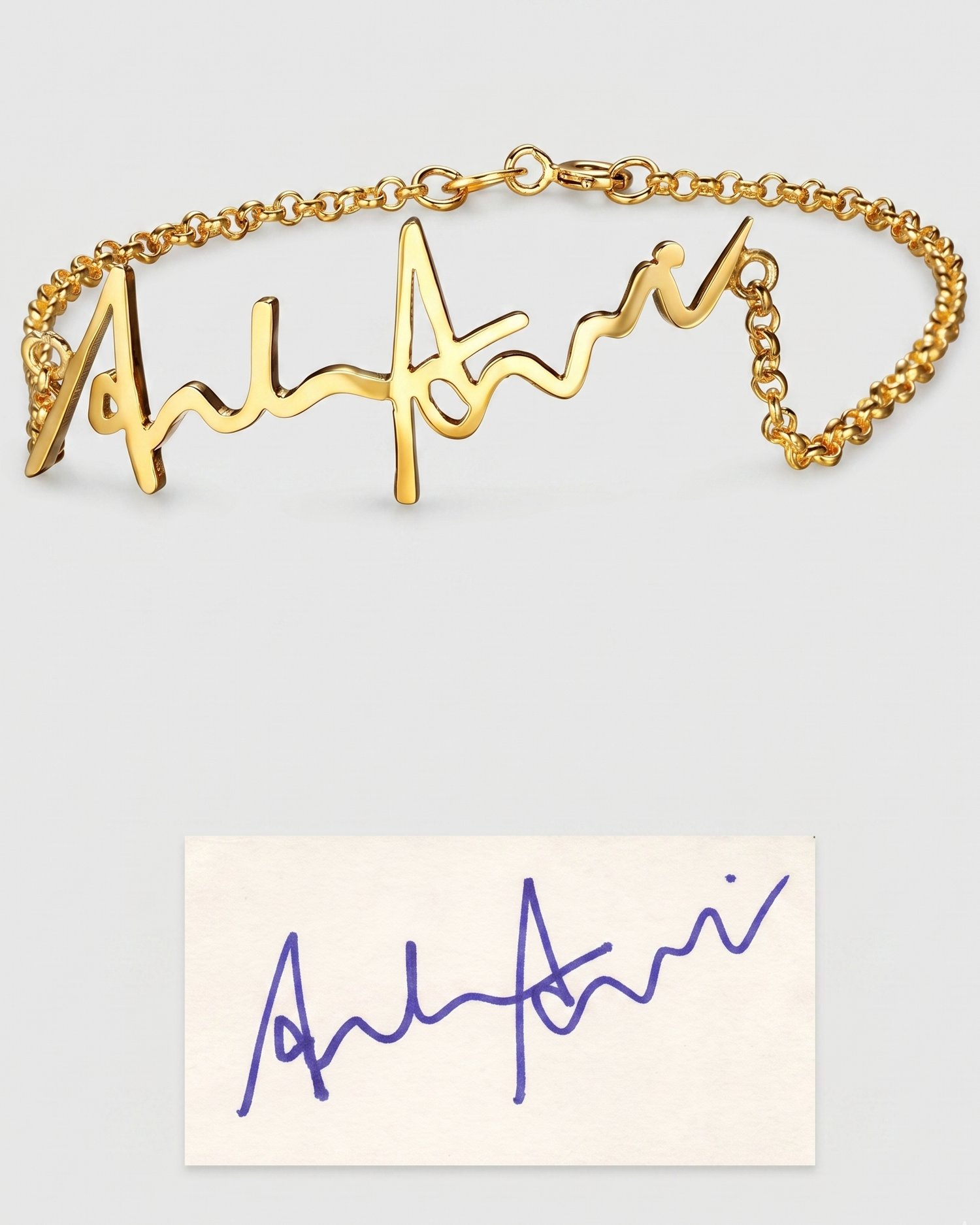 Personalize Your Handwritten Signature Bracelet - jewellery by BLINGLANE