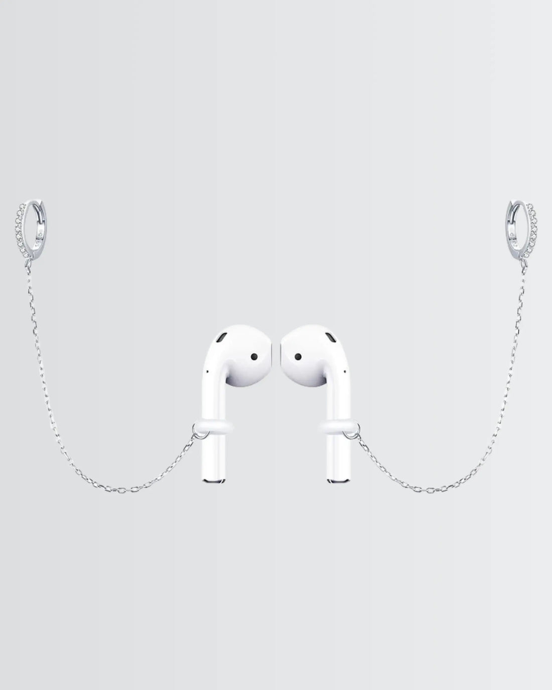 GlamGrip AirPods Earrings - Silver Earrings by BLINGLANE