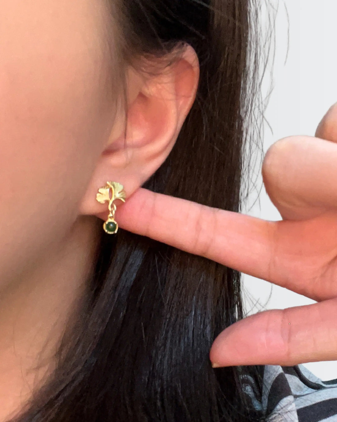 Golden Ginkgo Earrings -  Silver Earrings by BLINGLANE