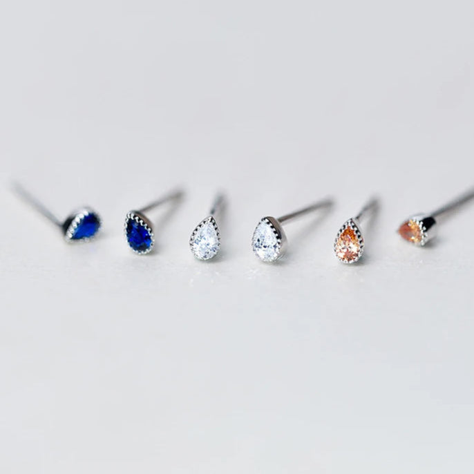 Radiant Teardrop Mini Studs