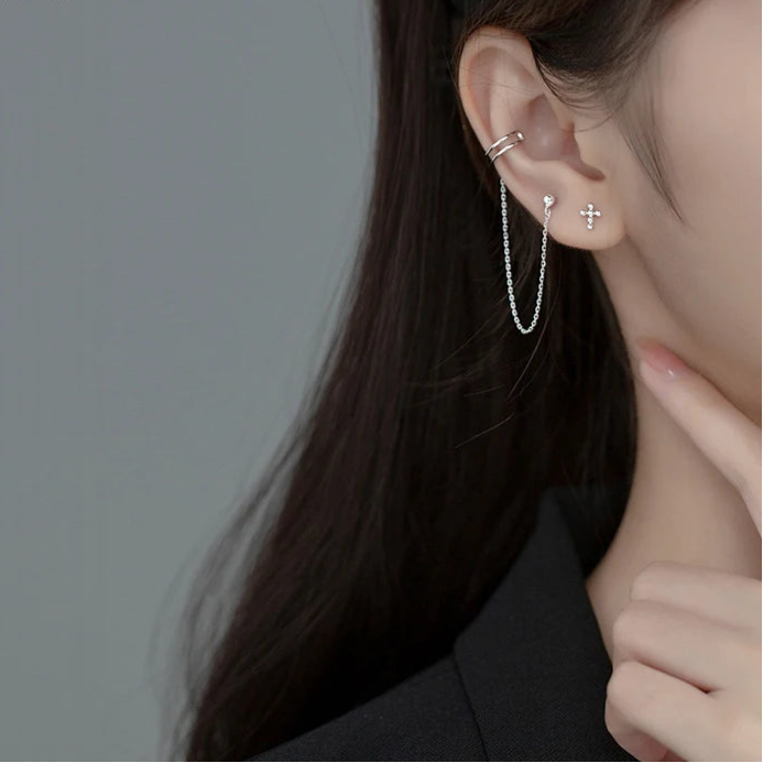 Polished Chic Cuff Earrings