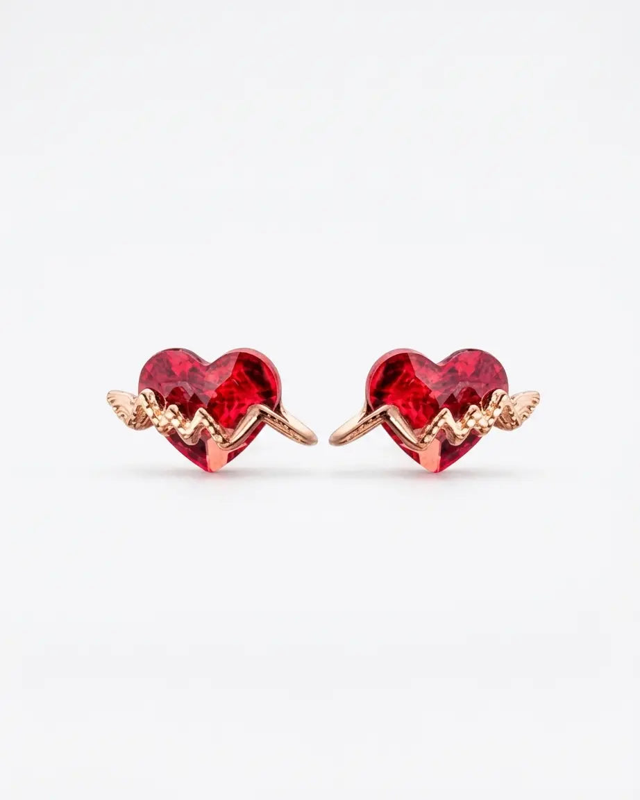 Heartflow Mini Studs -  Silver Earrings by BLINGLANE