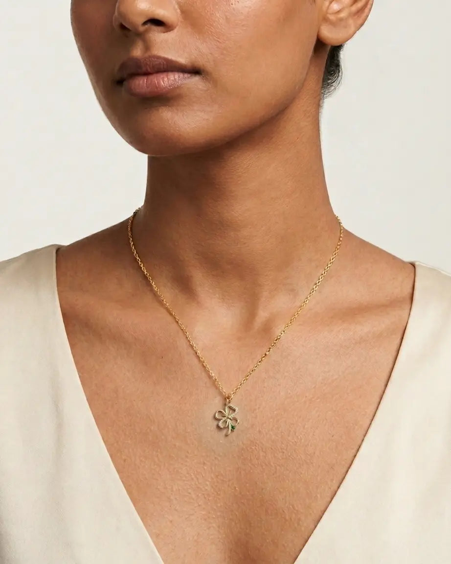 Hope In Every Leaf Necklace -  Silver Necklace by BLINGLANE
