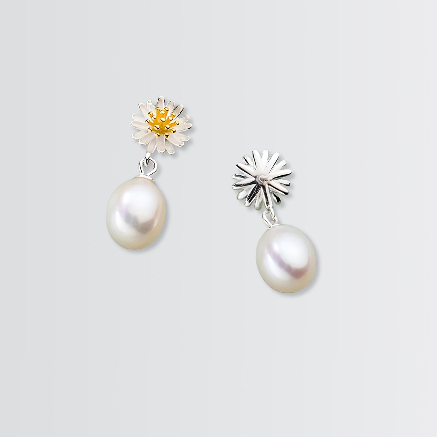 Royal Dahlia Pearl Earrings