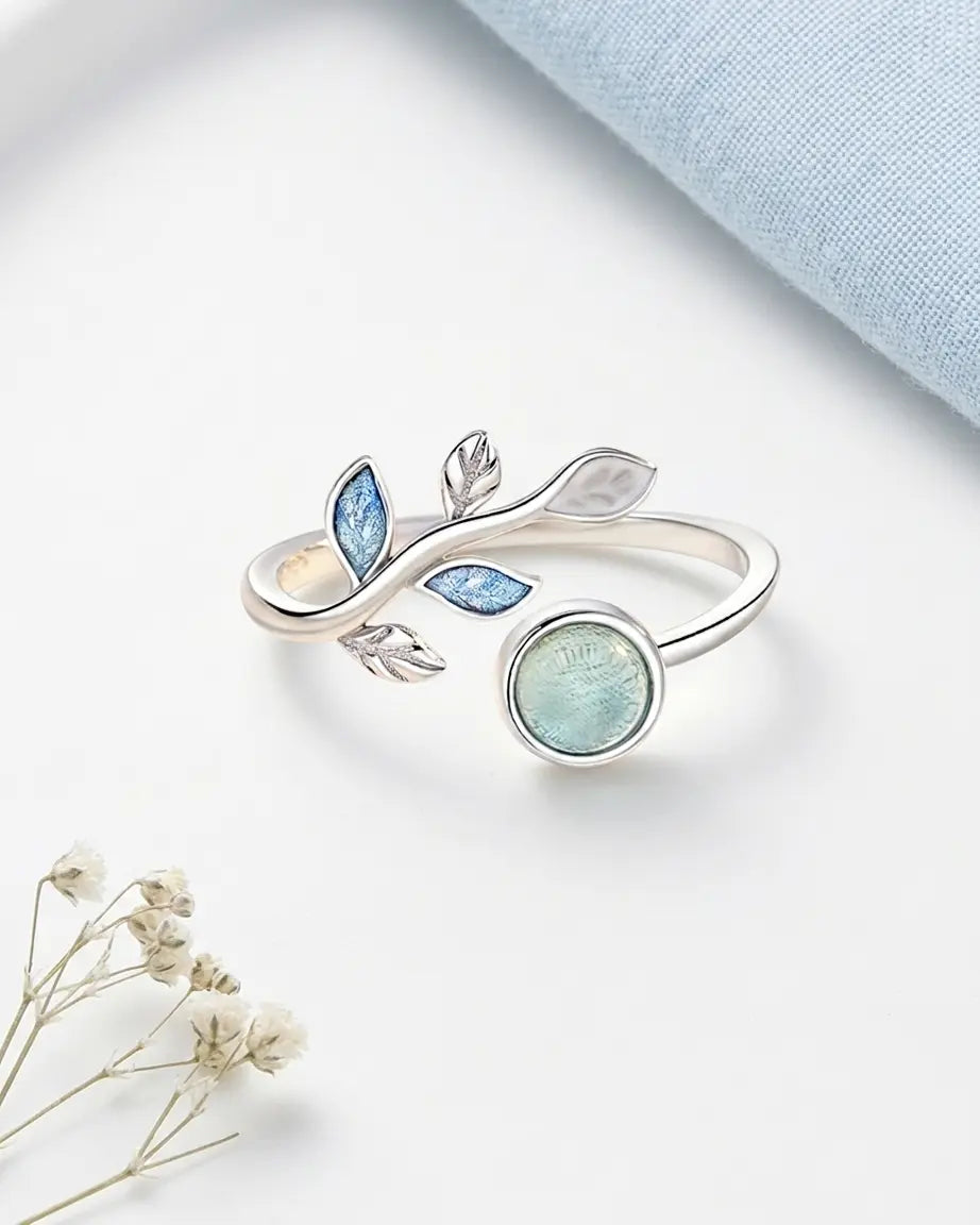 Leafline Elegance Ring -  Silver Ring by BLINGLANE