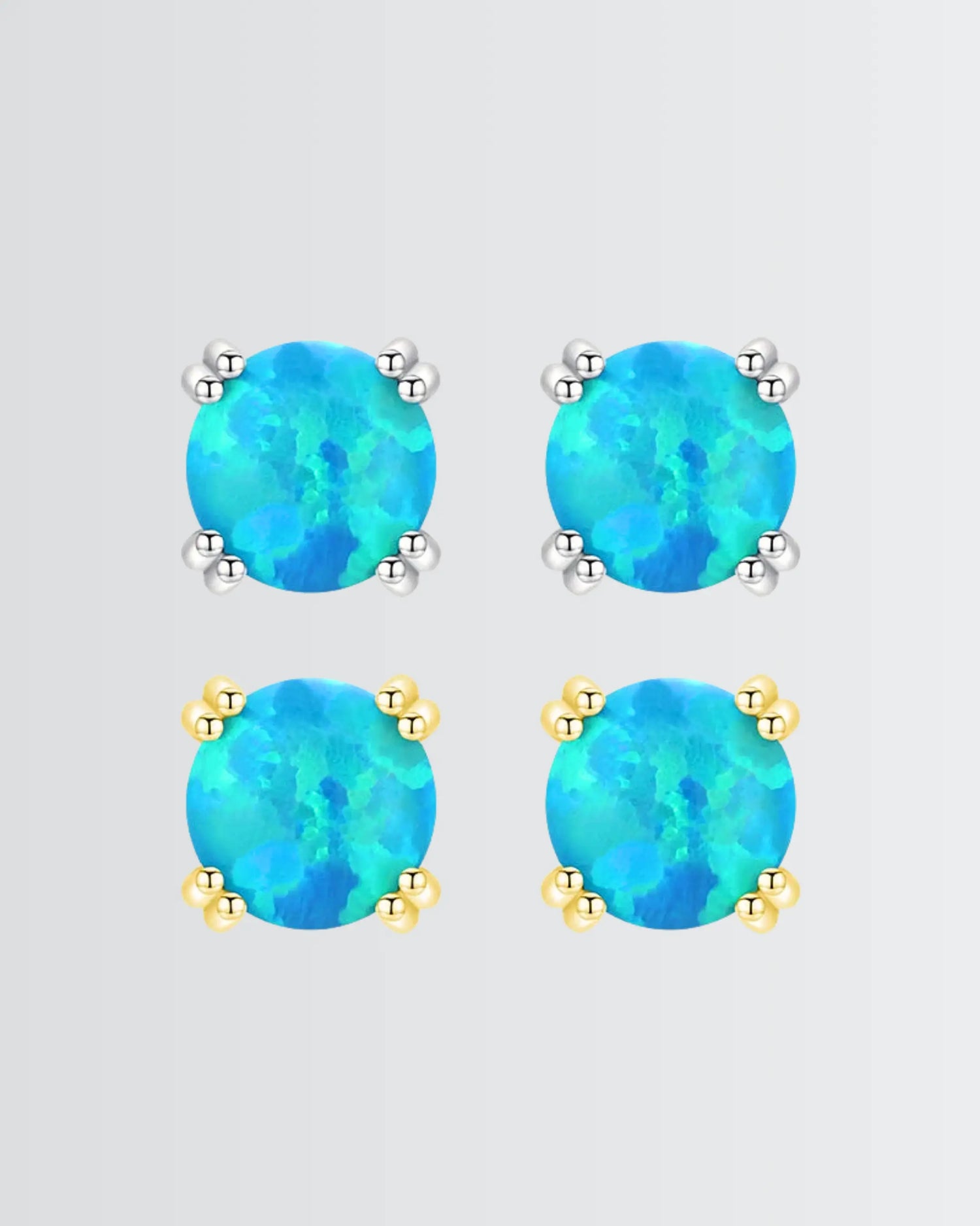 Let Your Ears Catch The Glow Studs -  Silver Earrings by BLINGLANE