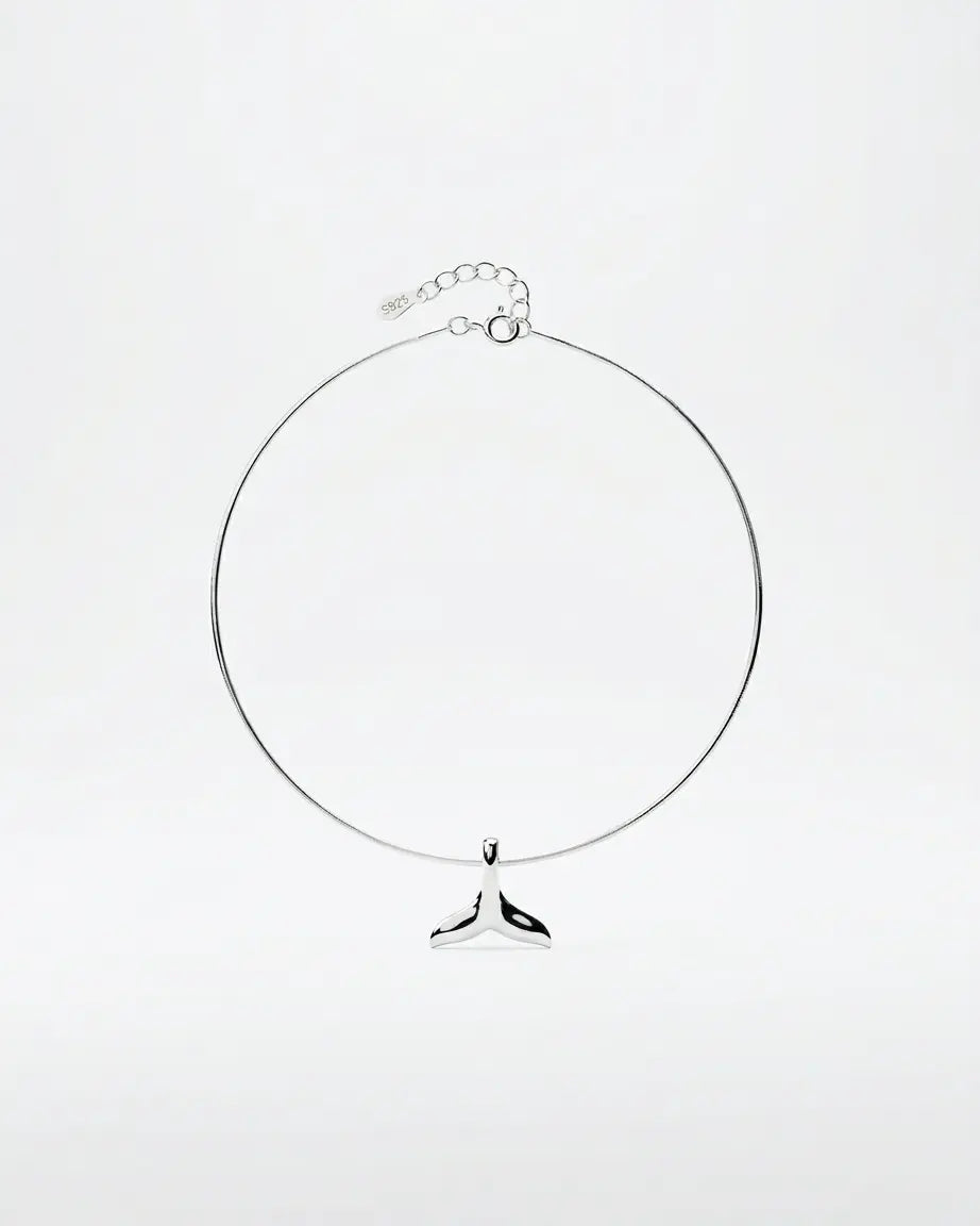 Lovely Dolphin Tail Anklet -  Silver Anklet by BLINGLANE