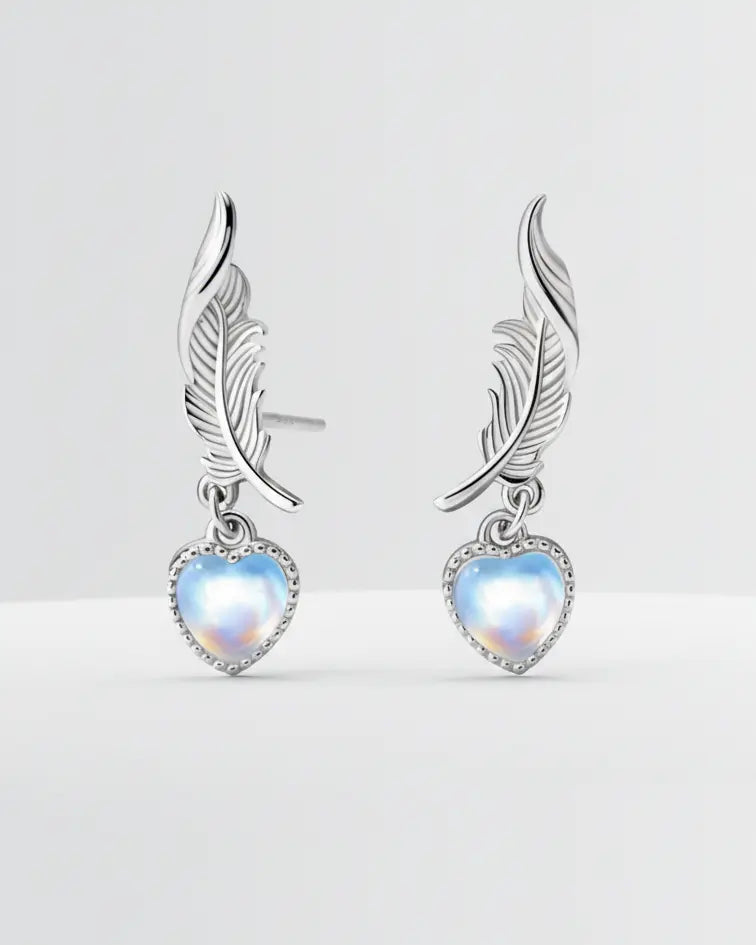 Lush Heart Elite Earrings - Silver Earrings by BLINGLANE