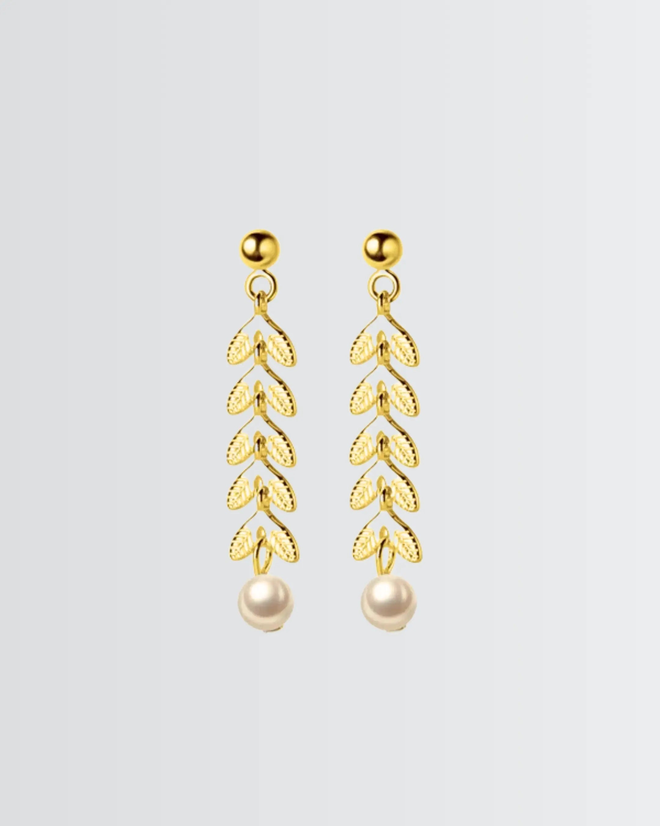 Lush Leaves Elite Earrings -  Silver Earrings by BLINGLANE