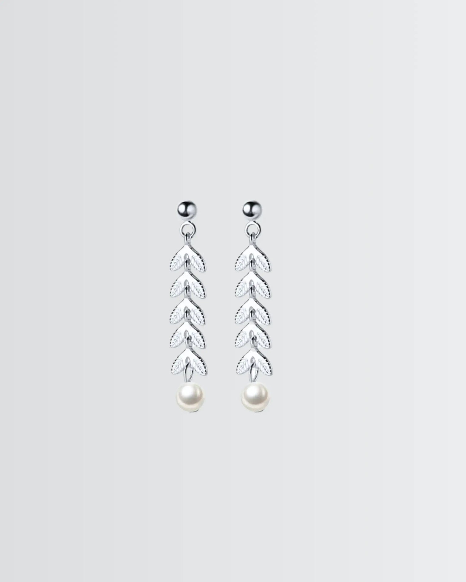 Lush Leaves Elite Earrings -  Silver Earrings by BLINGLANE