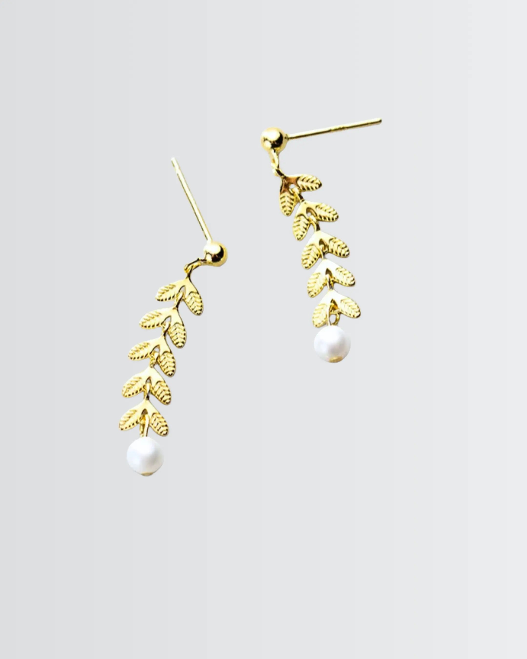 Lush Leaves Elite Earrings -  Silver Earrings by BLINGLANE
