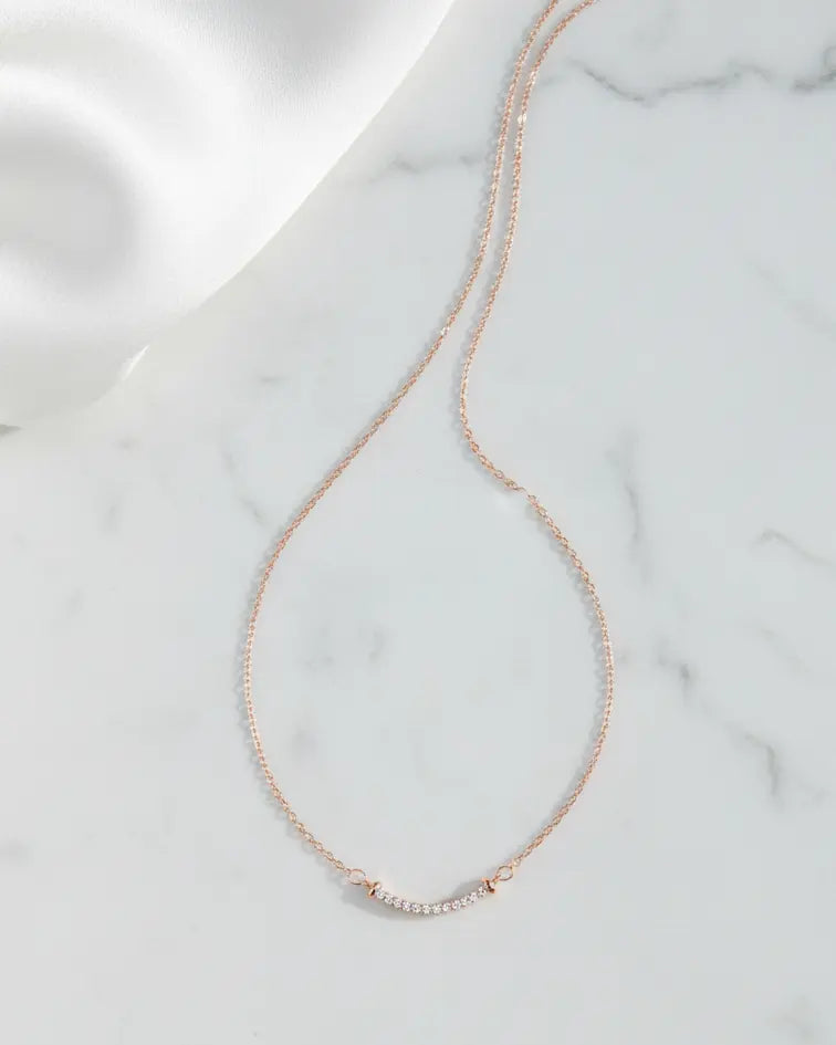 Luxe Line Minimal Necklace -  Silver Necklace by BLINGLANE