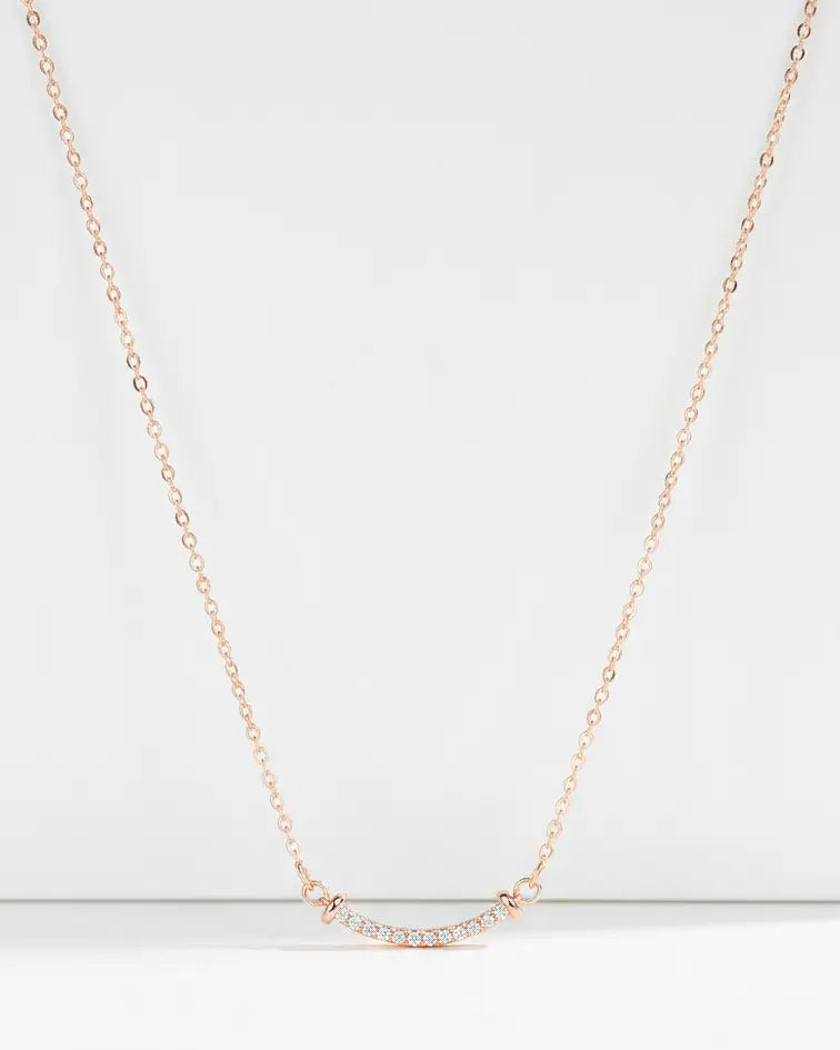 Luxe Line Minimal Necklace - Silver Necklace by BLINGLANE