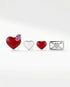 Message Of Love Studs -  Silver Earrings by BLINGLANE