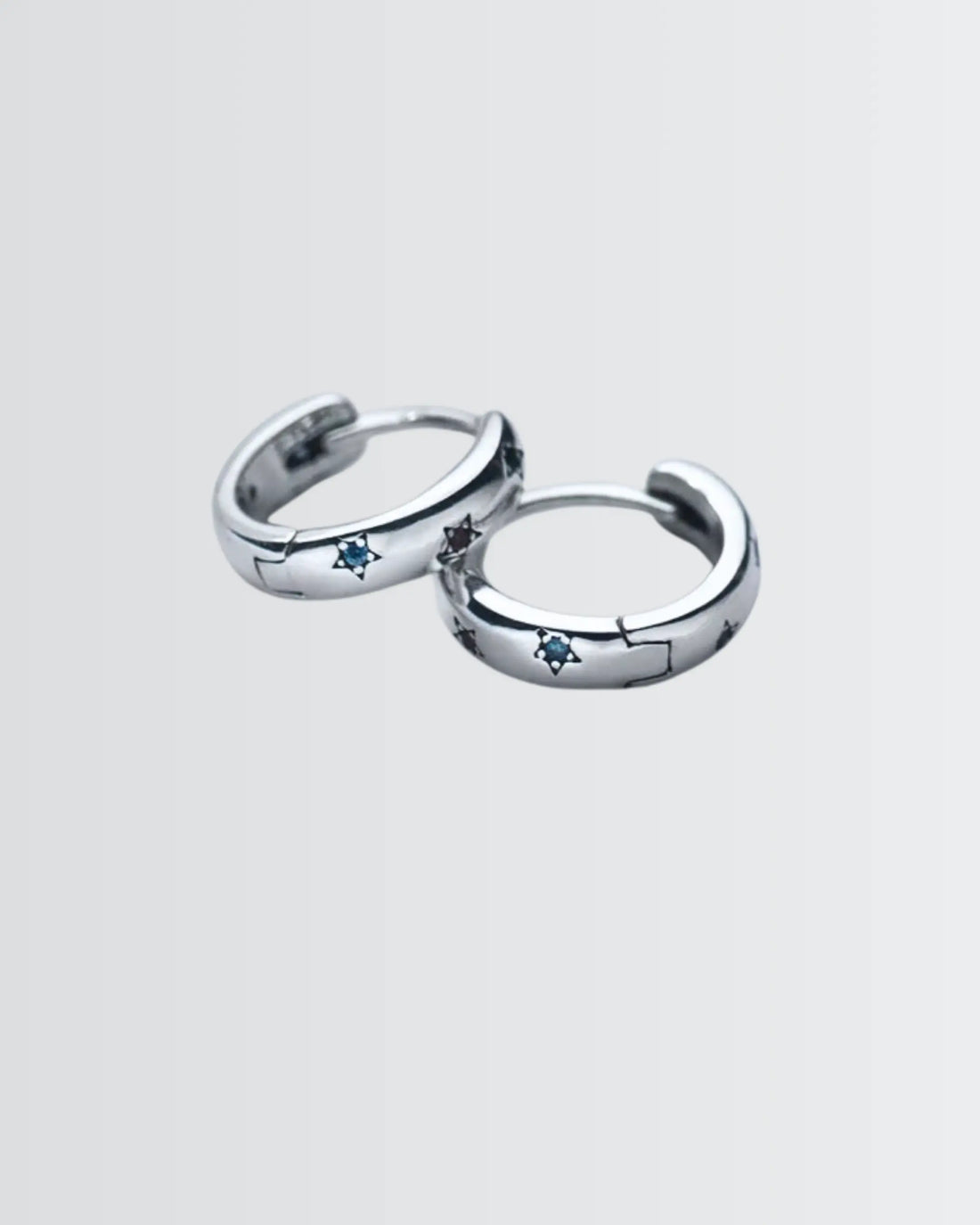 Milky Way Mini Hoops -  Silver Earrings by BLINGLANE