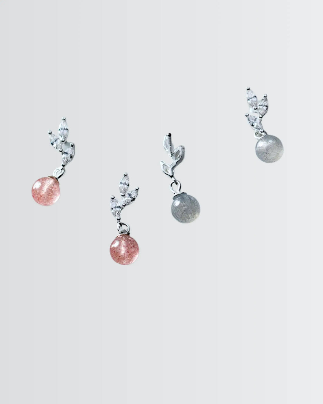 Minimal Leaflet Studs - Silver Earrings by BLINGLANE
