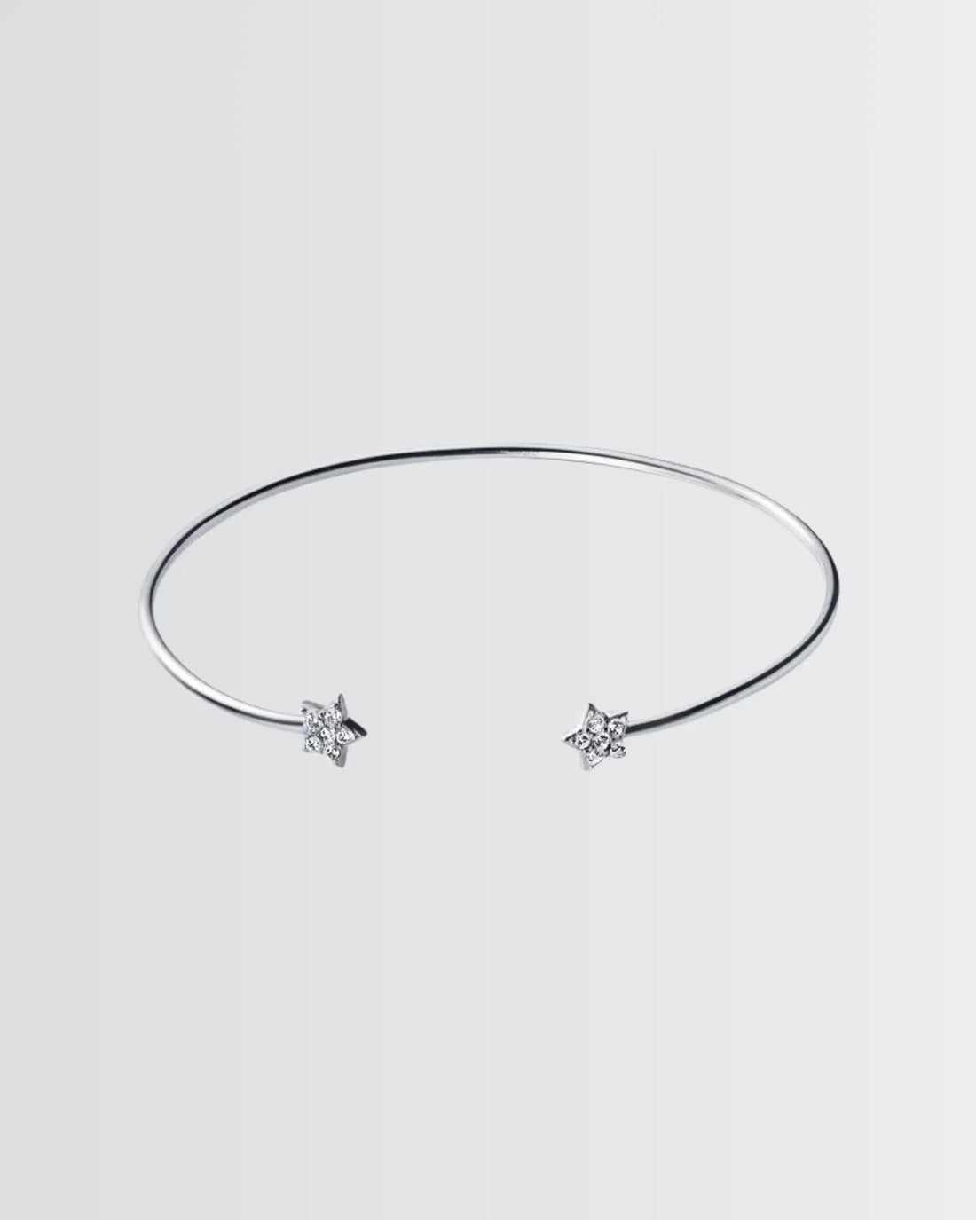 Minimal Star Sleek Cuff - Silver Bracelet by BLINGLANE