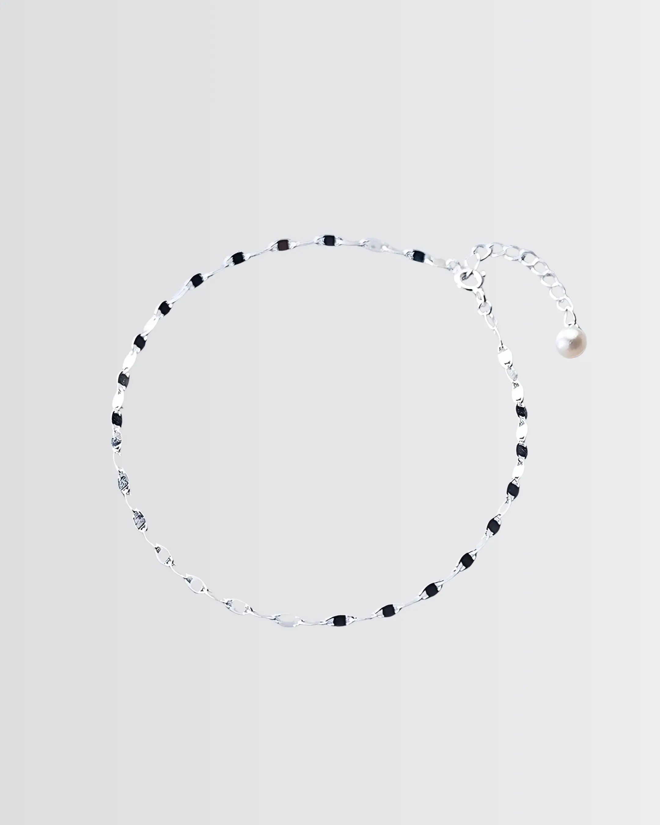 Minuscule Discs Anklet -  Silver Anklet by BLINGLANE