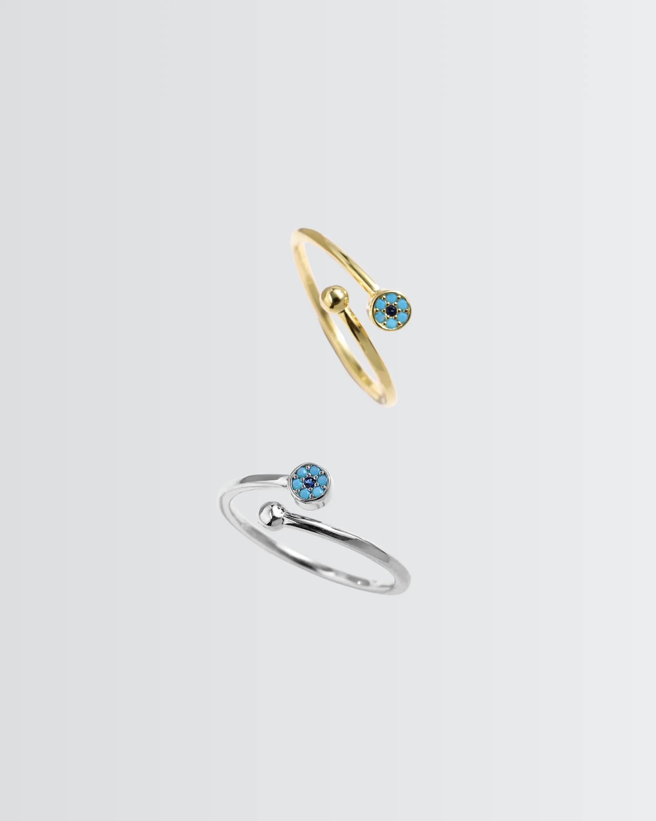 Mystic Evil Eye Ring -  Silver Ring by BLINGLANE
