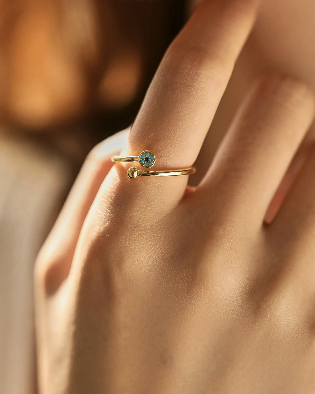 Mystic Evil Eye Ring -  Silver Ring by BLINGLANE