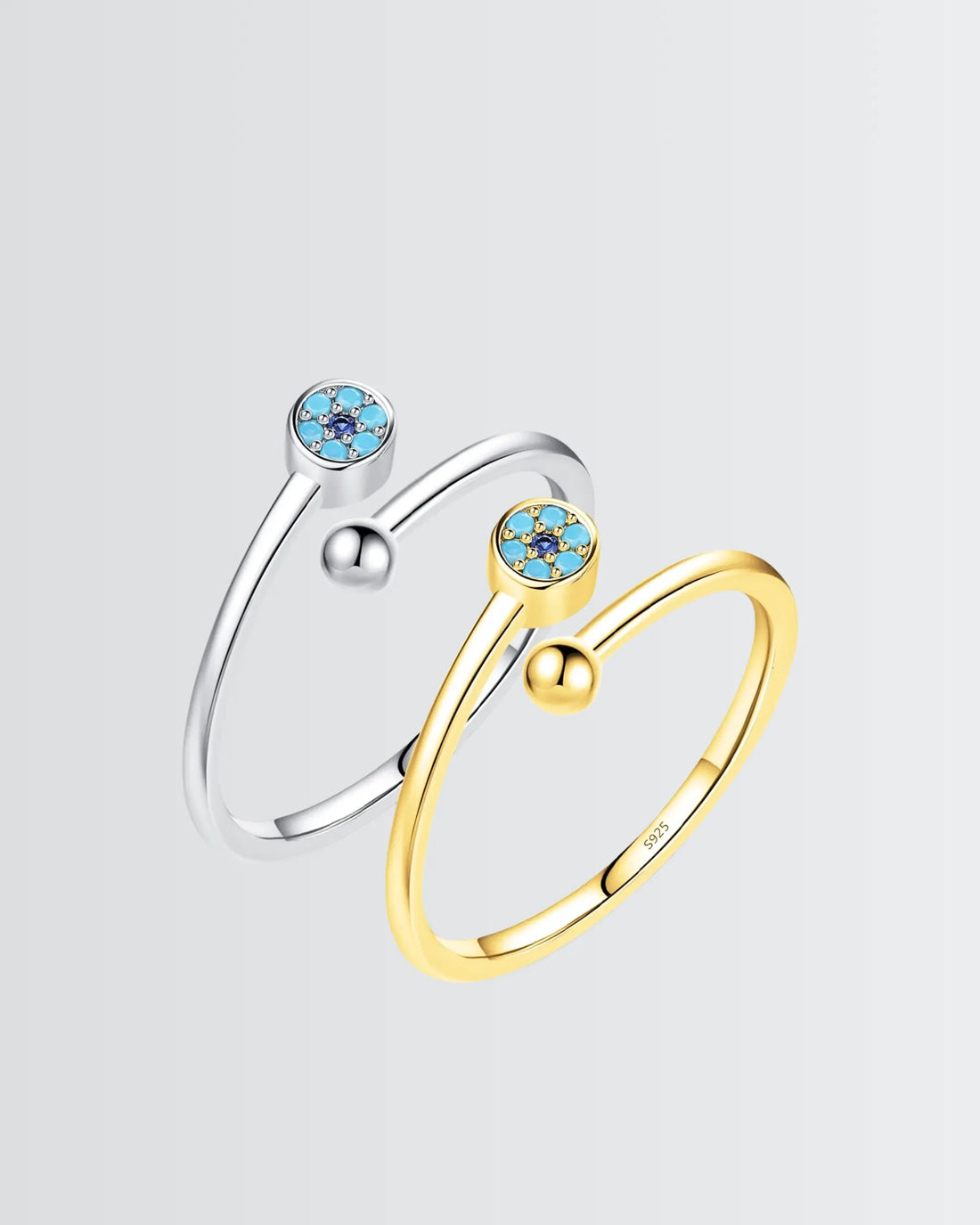 Mystic Evil Eye Ring - Silver Ring by BLINGLANE