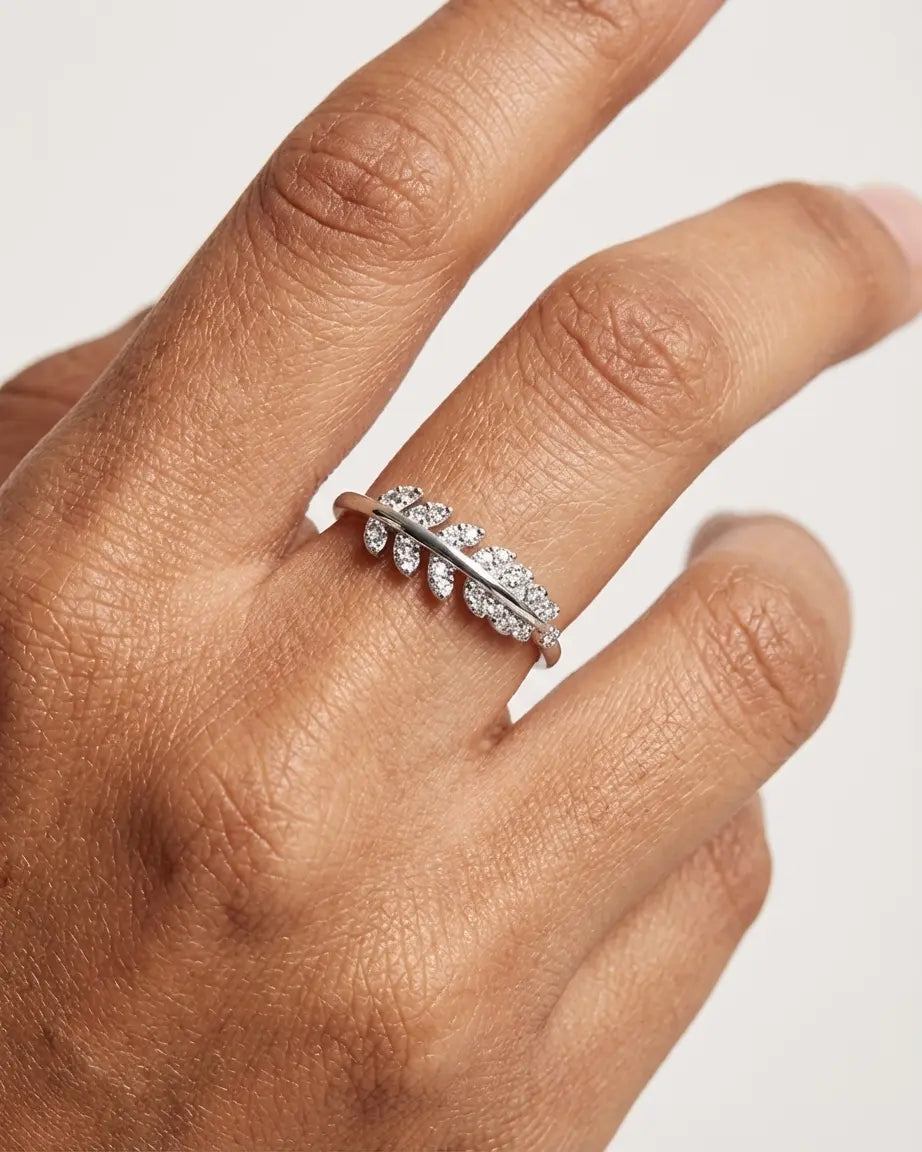 Our Kind of Leaf Ring -  Silver Ring by BLINGLANE