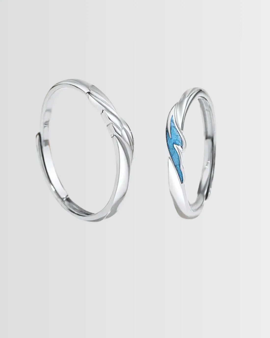 Our Love Beyond Sky & Sea Love Bands - Silver Ring by BLINGLANE