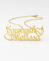 Personalize Couple Names & Hearts Necklace -  Fashion Necklace by BLINGLANE