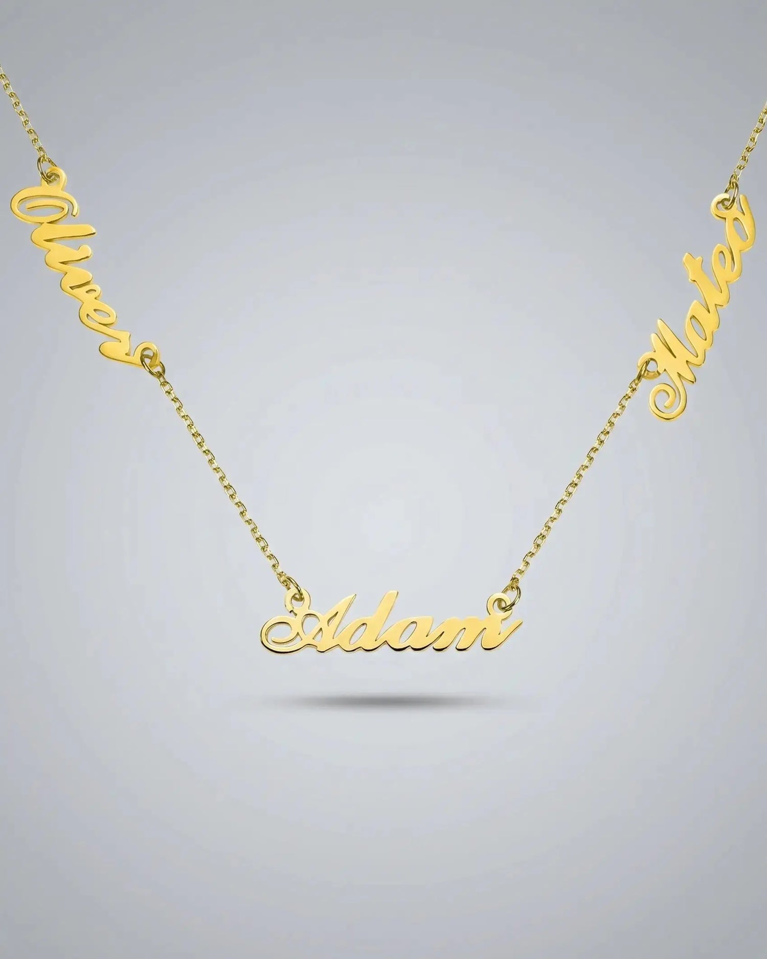 Personalize Three Names Necklace -  Silver Necklace by BLINGLANE