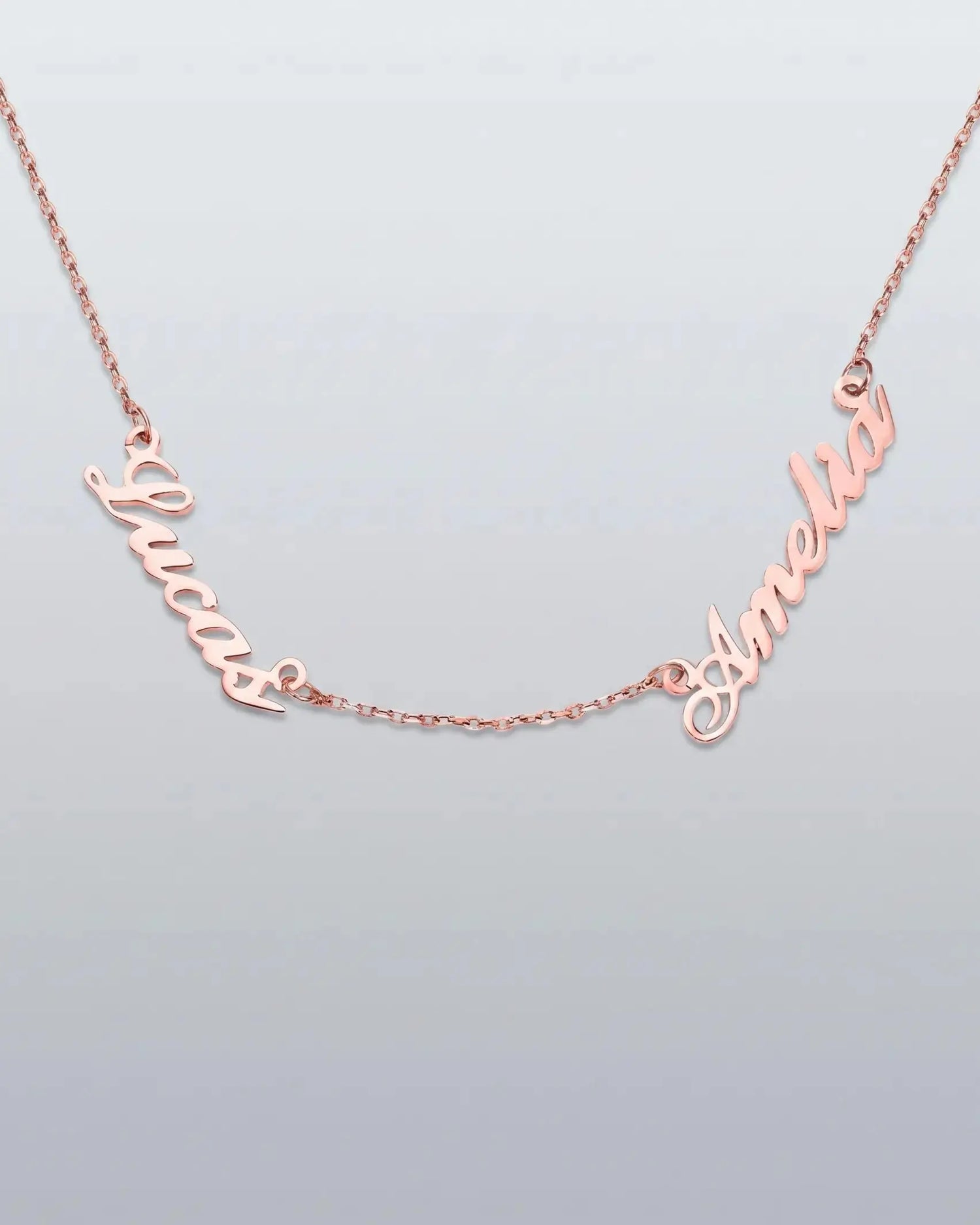 Personalize Two Names Necklace -  Silver Necklace by BLINGLANE