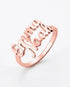 Personalize Two Names Ring -  Silver Ring by BLINGLANE