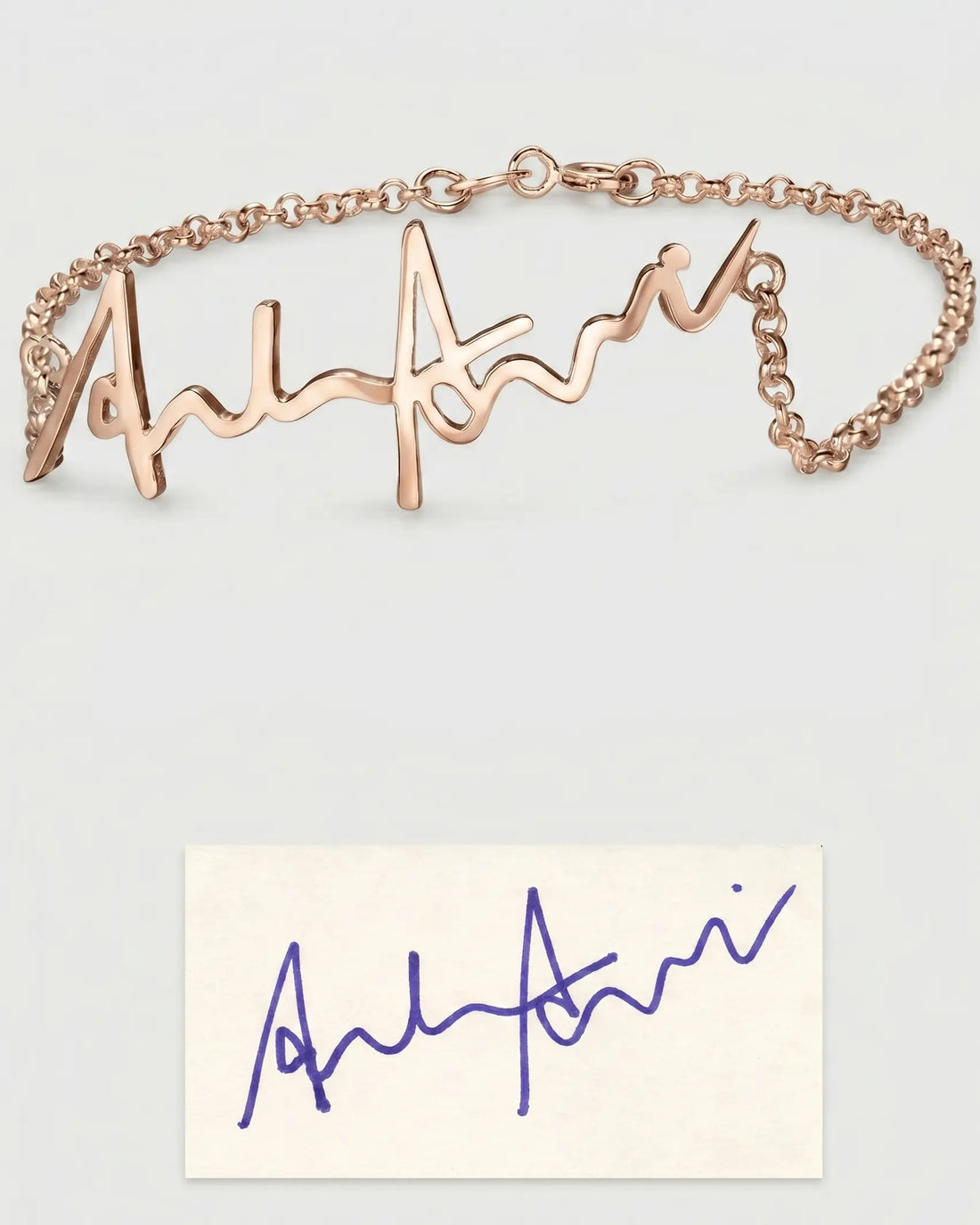 Personalize Your Handwritten Signature Bracelet - Silver Bracelet by BLINGLANE