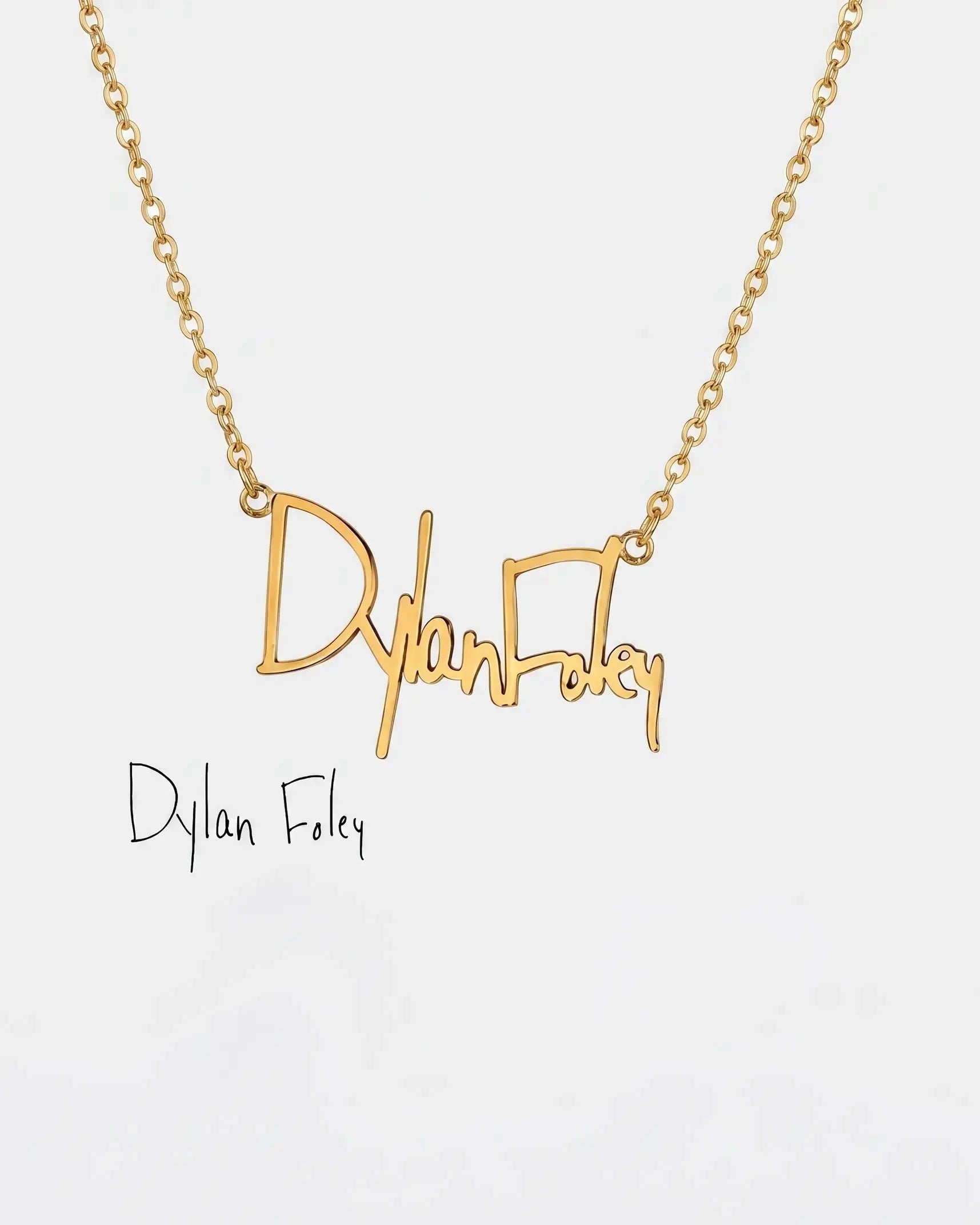 Personalize Your Handwritten Signature Necklace -  Silver Necklace by BLINGLANE