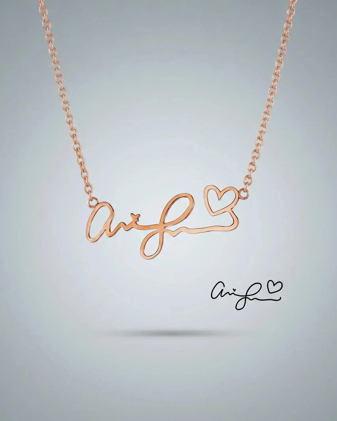 Personalize Your Handwritten Signature Necklace -  Silver Necklace by BLINGLANE