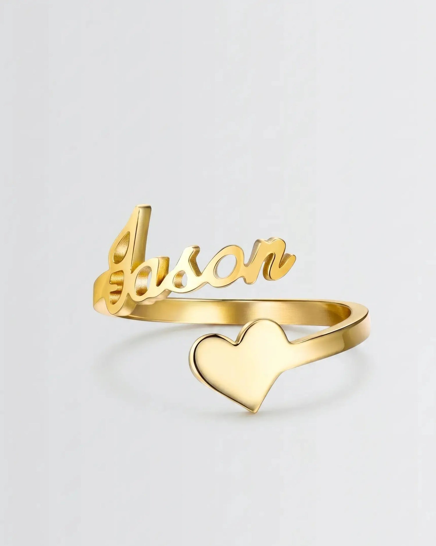 Personalize Your LGBTQIA2S+ Name &amp; Heart Silver Ring -  Silver Ring by BLINGLANE