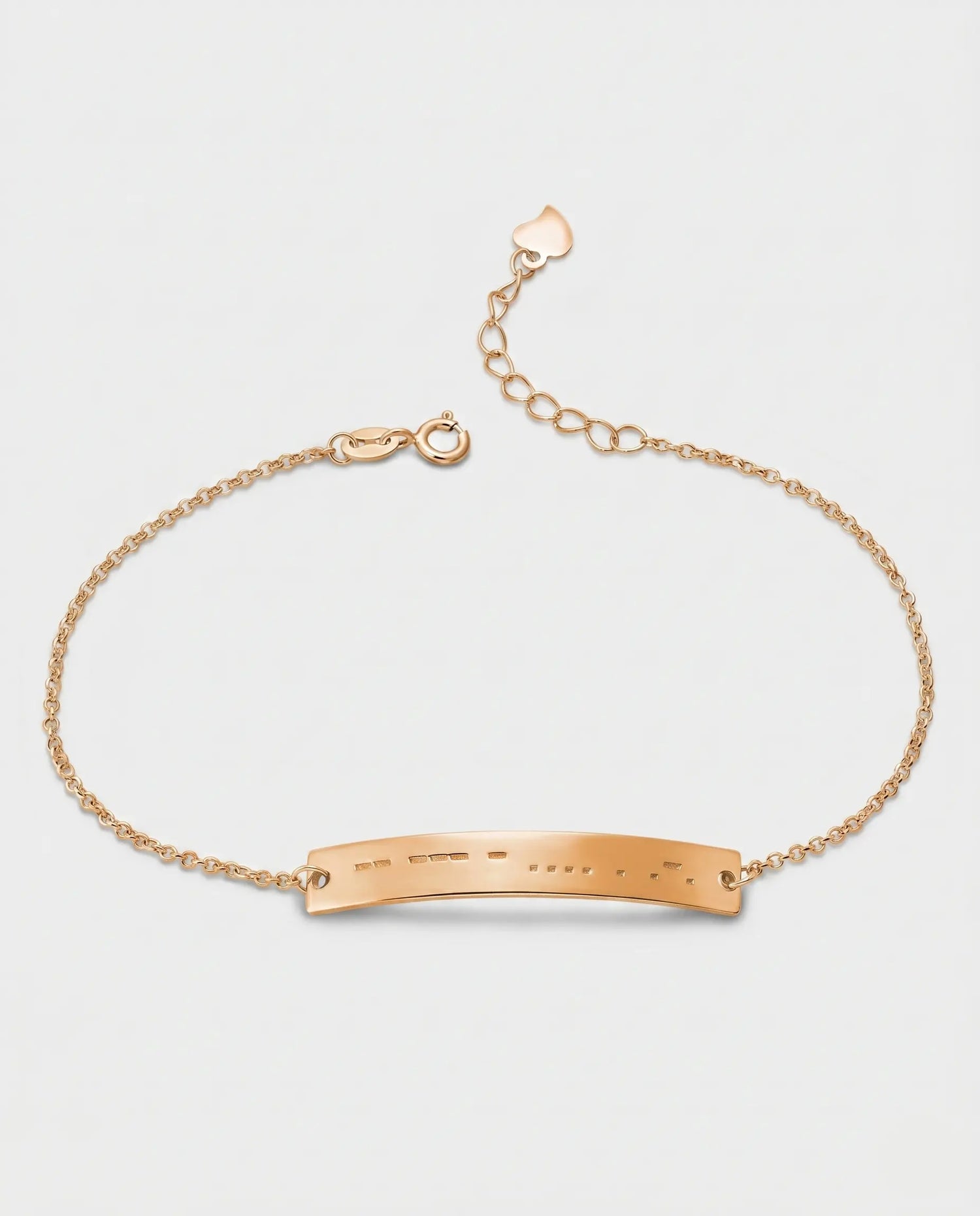 Personalize Your Morse Code Bar Bracelet -  Silver Bracelet by BLINGLANE