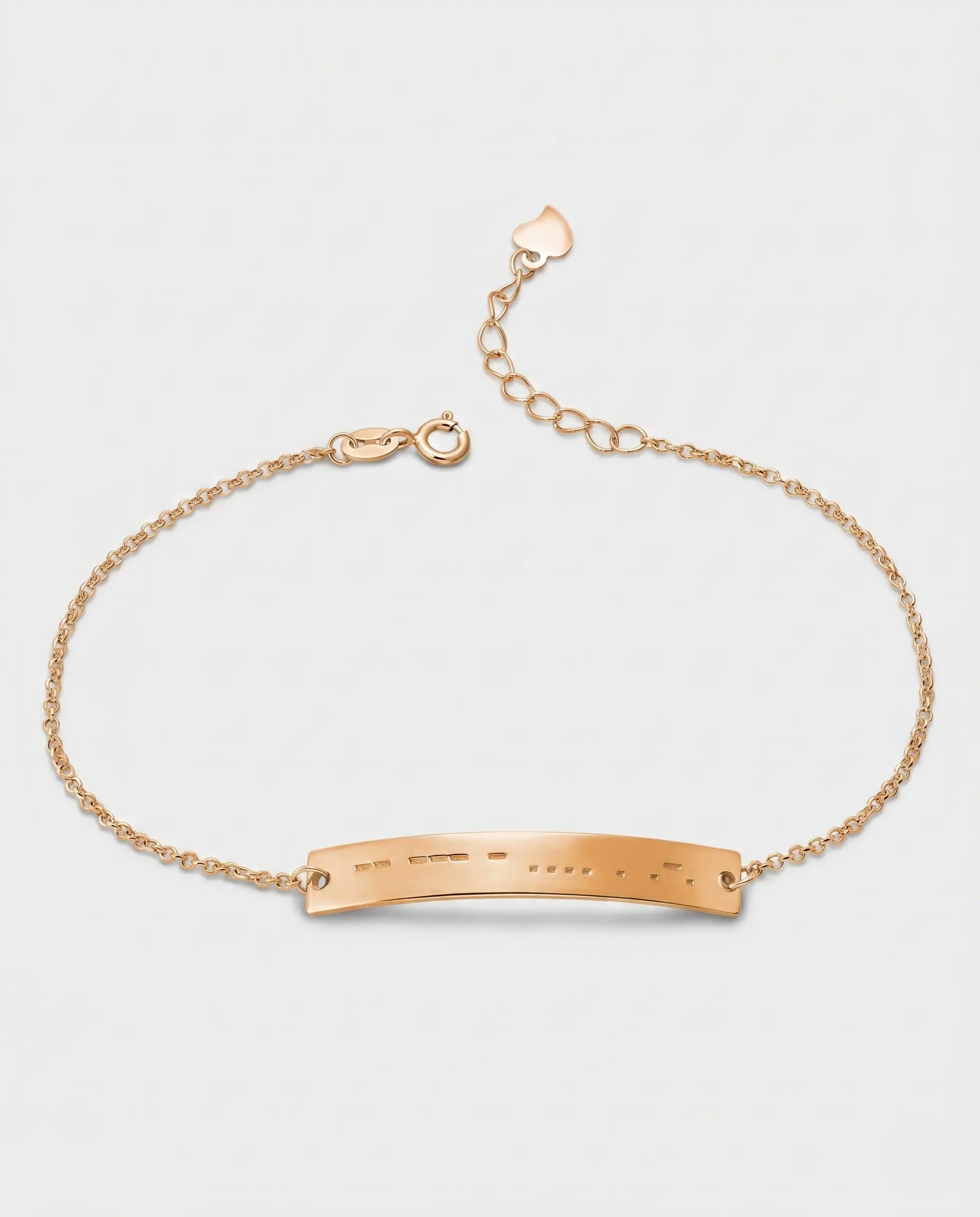 Personalize Your Morse Code Bar Bracelet -  Silver Bracelet by BLINGLANE